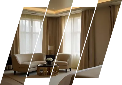 blackout curtain in villa