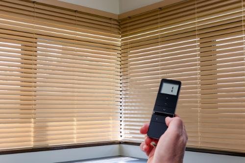 Motorized Wooden Blinds