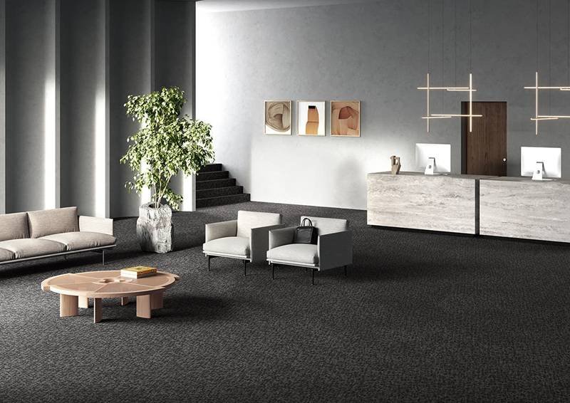 black wall to wall carpet for interior
