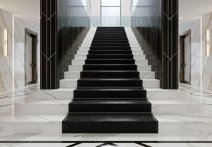 Sisal Stair Carpet Runner Installation in dubai