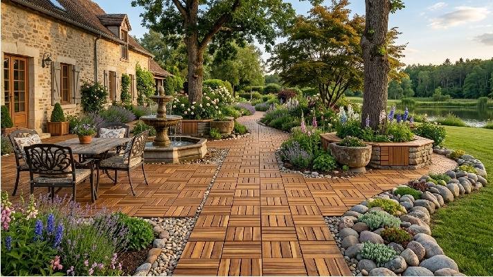 landscaped patio outdoor flooring