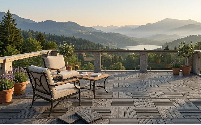 mountain view balcony decking